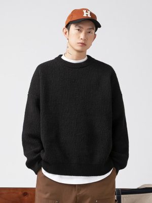 Sweaters & Cardigans |  Mens Ribbed Crew Neck Sweater Clothing Mens