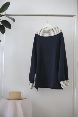 Sweaters & Cardigans |  Womens Boat Neck Long Sleeve Sweater Clothing Navy