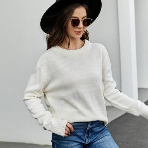 Sweaters & Cardigans |  Womens Crew Neck Sweater Clothing Natural