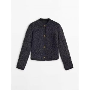 Sweaters & Cardigans |  Womens Paula Echevarría Bouclé Cardigan Clothing Navy