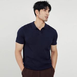 Tops & T-Shirts |  Mens Knitted Polo Shirt Clothing Mens