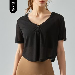 Tops & T-Shirts |  Womens Deep Keyhole Top Clothing Tops & T-Shirts