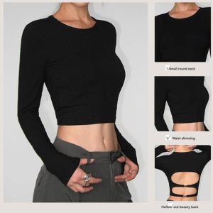 Tops & T-Shirts |  Womens Long Sleeve Wide Neck Top Clothing Tops & T-Shirts