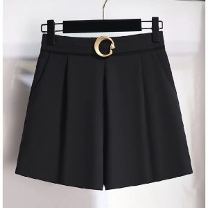 Trousers & Shorts |  Womens Belted Bermuda Shorts Clothing Black