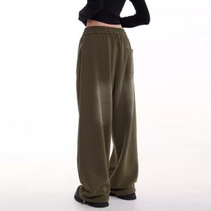 Trousers & Shorts |  Womens Linen Blend Wide Leg Trousers Clothing Trousers & Shorts