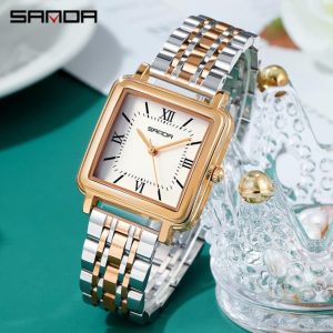 Watches |  Womens La Tetragonne Multifunction Full Gold Link Watch Accessories Watches