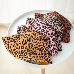 Hats, Gloves & Scarves |  Womens Leopard Bucket Hat Accessories Brown