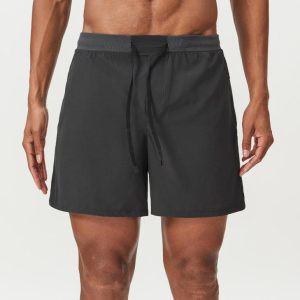 Sportswear |  Mens Stretch Waist Running Shorts Clothing Black