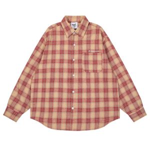 Shirts |  Womens Boyfriend Fit Check Shirt Clothing Pink